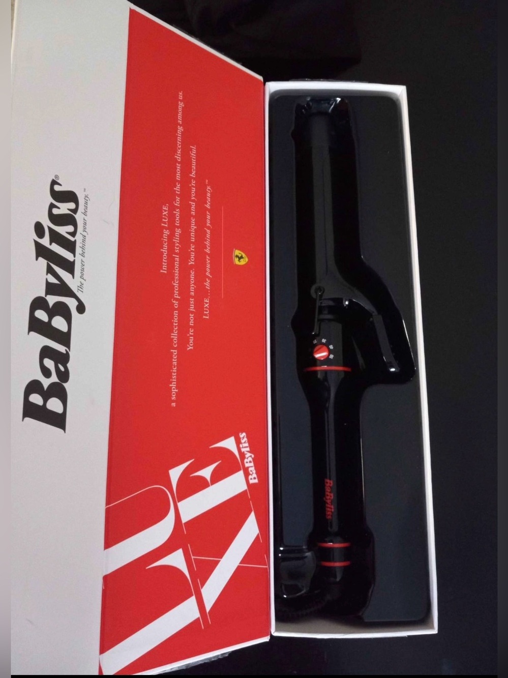 BaByliss Pro Luxe Ferrari 1 Inch Curling Iron Wand - New in Box
